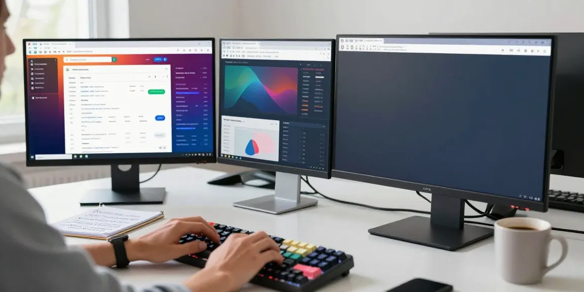 SEO specialist analyzing instant indexing strategies at a tech workspace