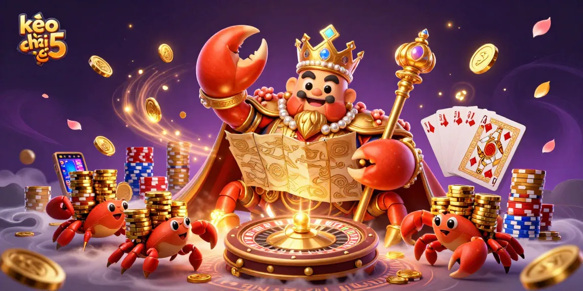 Engage in thrilling bets with kèo nhà cái 5 illustrated in a vibrant, action-packed casino scene.