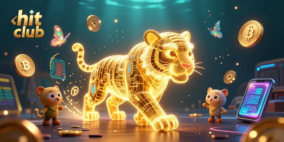 Experience thrilling gameplay at hit club with vibrant neon designs and crypto elements.